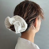 White Pile Scrunchie