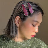 Hair Pin Purple Red