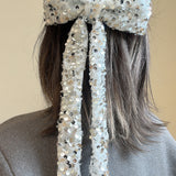 Rong RIbbon Barrette White