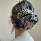 Navy Mix Scrunchie