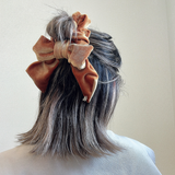 Camel Brown Ribbon Scrunchie