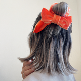 Carrot Orange Side Ribbon Scrunchie