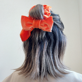 Carrot Orange Side Ribbon Scrunchie