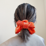 Carrot Orange Ribbon Scrunchie