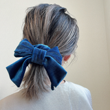 Navy Blue Ribbon Scrunchie