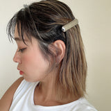 Silver Metal Square Barrette