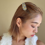 Hair Pin Blue Gold 