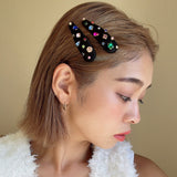 Hair Pin Black Rainbow