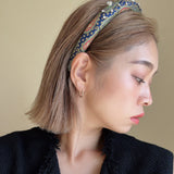 Slender Headband Navy Paisley