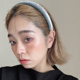 Slender Headband Velor Silver