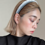 Slender Headband Velor Silver