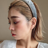 OG Headband Velour Silver