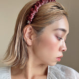 Gather Headband Velor Wine Pink