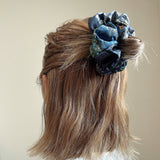 Patchwork Scrunchie Blue