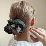 Patchwork Scrunchie Green