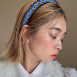 Slender Headband Blue Gold