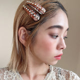 Brown Check Hair Pin