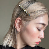 Straight Hair Clip Grey Gold