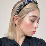 Slender Headband Black Silver