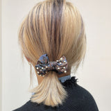 Navy Pearl Ribbon Pony