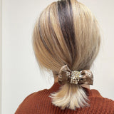 Brown Gold Studs Ribbon Pony