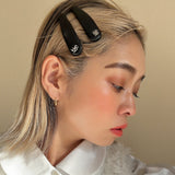 Eco Black Leather Hair Pin