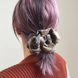 Patchwork Scrunchie Brown