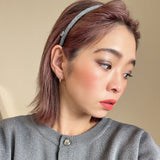 Tight Headband Grey Wool No Studs