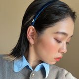 Tight Headband Velour Blue