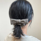 Riboon Herringbone Mini Scrunchie Brown