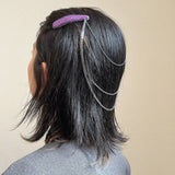 Hair Pin Purple Chain