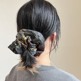 Patchwork Scrunchie Black