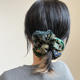 Patchwork Scrunchie Green