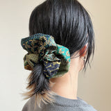 Patchwork Scrunchie Green