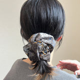 Patchwork Scrunchie Grey