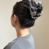 Patchwork Scrunchie Grey