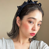 OG Headband Satin Ribbon Dark Navy