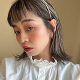 Narrow Headband Gray Silver Studs