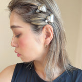 Lil Silver Heart 2pcs Hair Clip