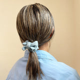Riboon Mini Scrunchie Denim Blue