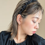 Gather Headband Black Lace