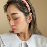 Gather Headband Silk Pink