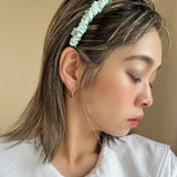 Gather Headband Lt. Blue Satin