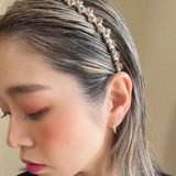 Narrow Studs Headband Beige