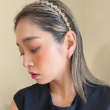 Narrow Studs Headband Beige