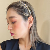 Narrow Studs Headband Beige