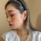 Tight Headband Navy Velour No Studs