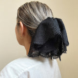 Big Frills Scrunchie Black