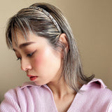 Tight Headband White Brown Blue