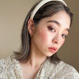 Slender Headband Eco Beige Leather No Studs